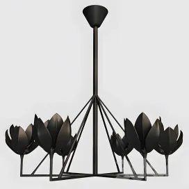 Flora chandelier black